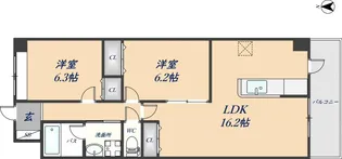FuMoSe新石切【204号室】の間取り