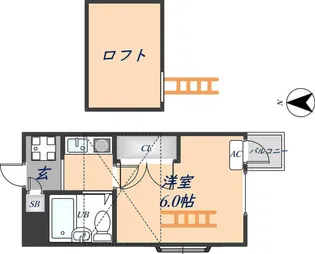 シティパレス花園partⅡ【201号室】の間取り