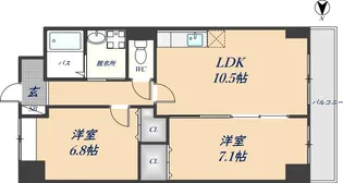 コスモ【307号室】の間取り