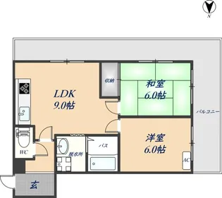 エステート野崎【504号室】の間取り