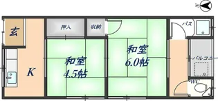 東口文化 東棟【2階】の間取り