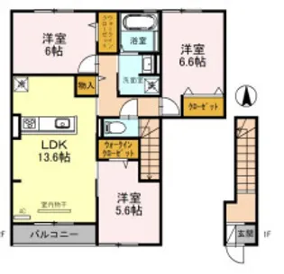 ファミール?希Ⅲ【2階】の間取り