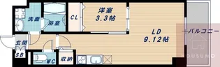 ルミネソレイユ江坂【2階】の間取り