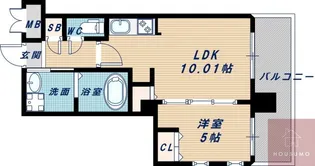 グランシス江坂【205号室】の間取り