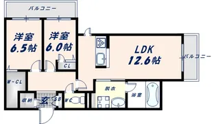 ミモザメゾン菱屋西【3階】の間取り