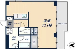 サンライズヴィラ石切【1階】の間取り