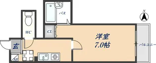 チェリーハイツ宮町【1階】の間取り