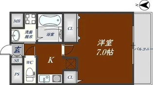グッドライフ岩田【201号室】の間取り