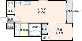 F asecia mira【201号室】の間取り