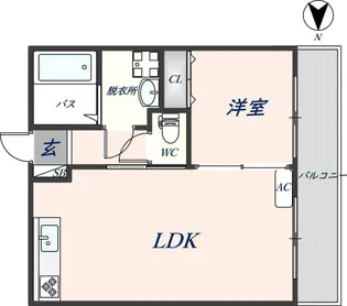 グロースコート枚岡駅前【102号室】の間取り