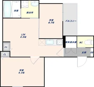 ライトハウス東今里【301号室】の間取り