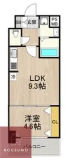 セノアタワー新大阪【9階】の間取り