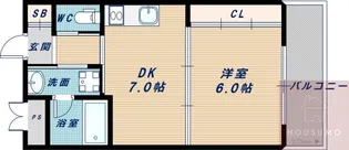 クリスタルコート江坂【3階】の間取り