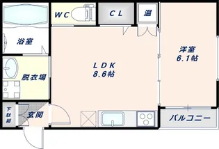 トップヒル森河内【304号室】の間取り
