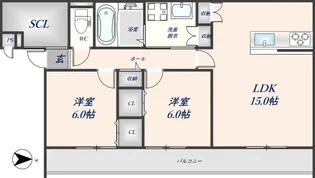 St.Polaris瓢箪山【1階】の間取り