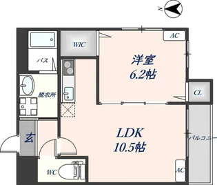 フジパレス花園Ⅱ番館【1階】の間取り