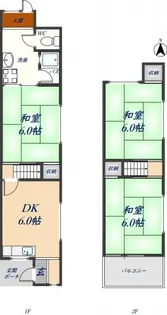 大阪府八尾市福万寺町南3丁目【一戸建】の間取り