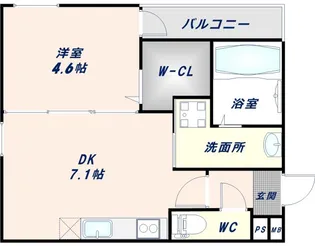 フジパレス近鉄長瀬【2階】の間取り