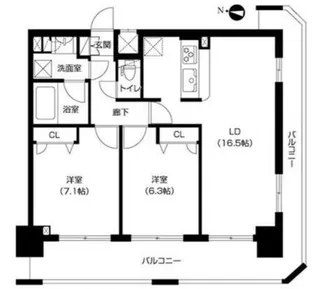 アーバネックス豊中桜塚【11階】の間取り