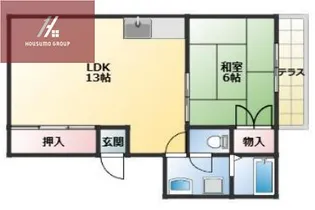 ユーアイコーポ【102号室】の間取り
