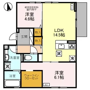 大阪府東大阪市柏田西1丁目【アパート】の間取り