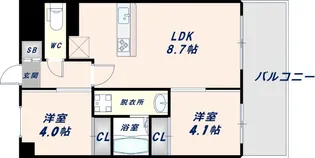 大阪府大阪市生野区田島1丁目【マンション】の間取り