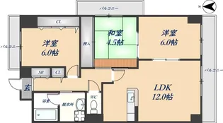 ロイヤルクレスト【3階】の間取り