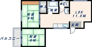 セントラルパークビル【403号室】の間取り