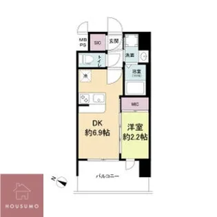 セレニテ十三ミラク【2階】の間取り