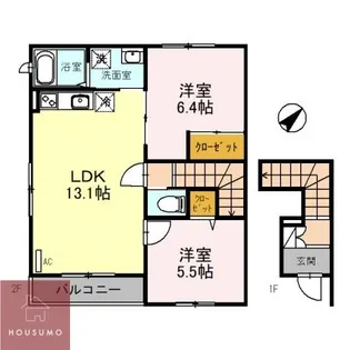 サンシャイン A棟【2階】の間取り