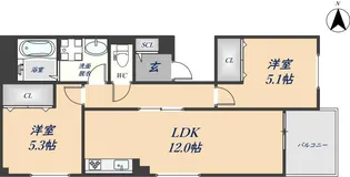 東祥グレイス角田【303号室】の間取り