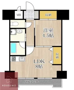 パークモダン新大阪【9階】の間取り