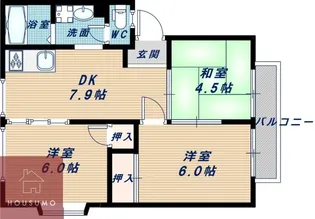 サンライズ曽根西ハイツ【2階】の間取り