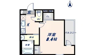 フジパレス城東諏訪Ⅶ番館【2階】の間取り