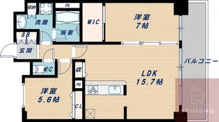 セノアタワー新大阪【1405号室】の間取り
