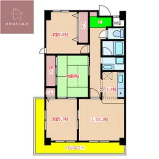 ルミエールいけだ【4階】の間取り