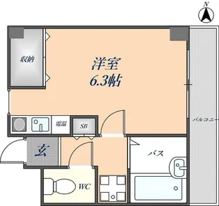 ダイヤモンドパレス【302号室】の間取り