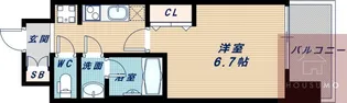サンレムート江坂ウエスト【7階】の間取り