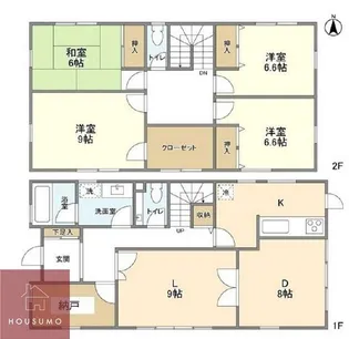 大阪府豊中市緑丘3丁目【一戸建】の間取り