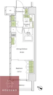 ザ・パークハビオ塚本【8階】の間取り