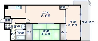 グランドファミリア高井田【3階】の間取り