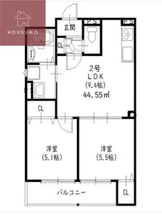 クリエオーレ津の辺町Ⅰ【302号室】の間取り