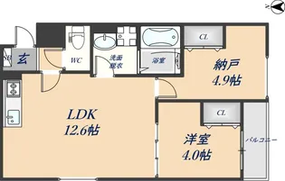 CASA花園【101号室】の間取り