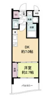 セレニテ西中島アリア壱番館【802号室】の間取り