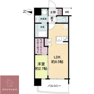 セレニテ東三国ミラク【8階】の間取り