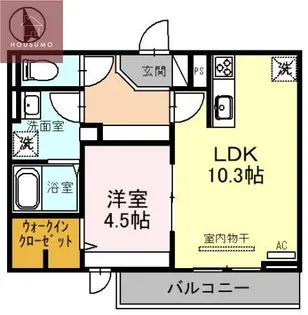 コンフォート瓜破Ⅱ【1階】の間取り