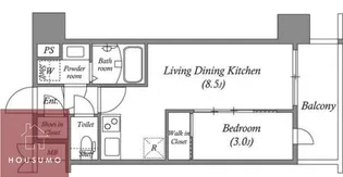 アドバンス江坂東デパール【1006号室】の間取り