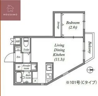 St.Residence南津の辺【3階】の間取り