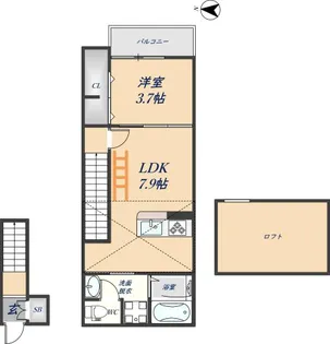 COSMO WAKAEMINAMI【205号室】の間取り