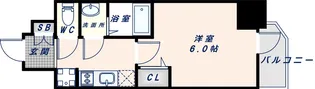 プレサンス新深江ディレット【505号室】の間取り